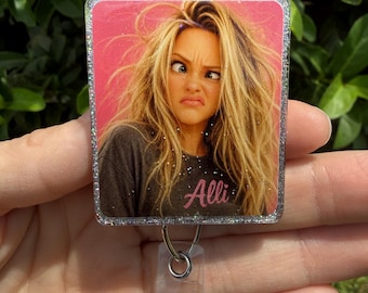 Personalized Absolutely Not | Meme Badge Reel | Cringe Face, Funny Glitter Badge Reel | Nurse Teacher Office | Gift for Nurse