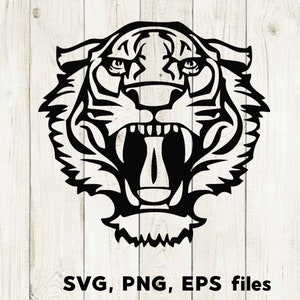 Angry Tiger SVG tiger svg, png, print and cut file for Silhouette, Cricut, tattoo design, t-shirt designs, svg files for cricut