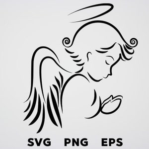 ANGEL SVG File, Christmas Angel Svg, Png, Eps Files, Angel Clipart, Angel Vector Angel Silhouette Studio, Cricut Svg Files, Cut Files