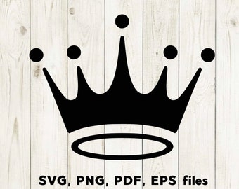 Crown svg cutting file, crown clipart, princess crown svg, princess svg, eps, png, crown silhouette