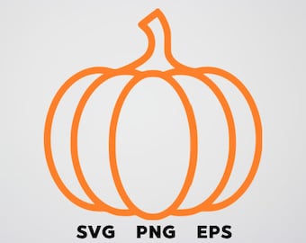 Pumpkin SVG / Fall Pumpkin SVG / Autumn pumpkin outline SVG / Vector / Cricut Silhouette Brother cut files download