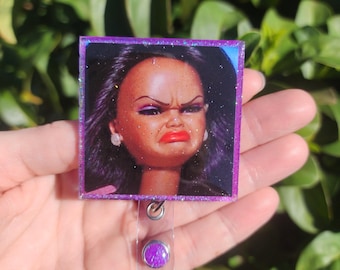 Funny Badge Reel | Cringe Doll WTF | Nurse Badge Reel Funny | ID Badge Holder | Nurse Gift | Nurse Badge Holder | ID Holder | Cute Badge