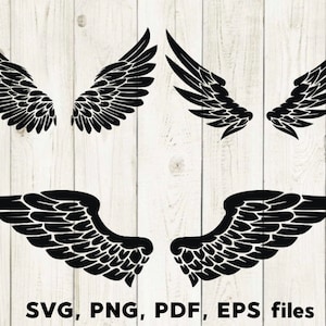 Angel wings svg cut files - wings cricut files - heaven silhouette - Angel wings clipart files - svg, eps, pdf, png, svg bundle