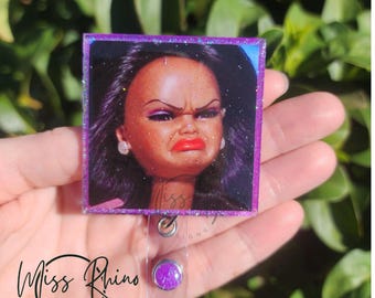 Funny Badge Reel | Cringe Doll WTF | Nurse Badge Reel Funny | ID Badge Holder | Nurse Gift | Nurse Badge Holder | ID Holder | Cute Badge