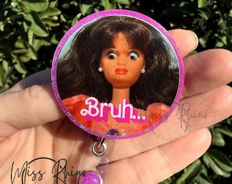 Funny Badge Reel | Cringe Doll WTF | Nurse Badge Reel Funny | ID Badge Holder | Nurse Gift | Nurse Badge Holder | ID Holder | Cute Badge