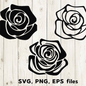 Rose SVG, Flowers SVG, Rose Bundle SVG, Rose Silhouette, Rose Vector, Rose Clipart, Printable, Cricut, Digital File, Instant Download
