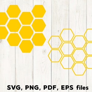 Honeycomb pattern, honeycomb shape, honeycomb stencil cutout - Digital download cut file in SVG, EPS, PDF and png formats