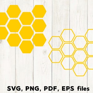 Honeycomb Pattern Svg, Seamless Beecomb Pattern, Geometric Hexagon Pattern.  Cut File Cricut, Silhouette, Png Pdf Eps, Vector, Vinyl. 