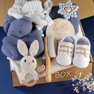Baby-Geschenk, neue Baby-Geschenkbox, Babyparty-Geschenkkorb, geschlechtsneutral, Neugeborenen-Jungen-Mädchen-Geschenk, werdende Mutter neue Eltern Geschenkkorb