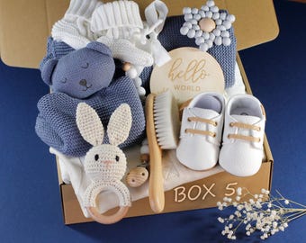 Baby Gift Boy Newborn, Baby Shower Gift Basket, Baby Personalized Gifts, Baby Boy Gift Box, Newborn Gift Basket, Custom New Baby Gift