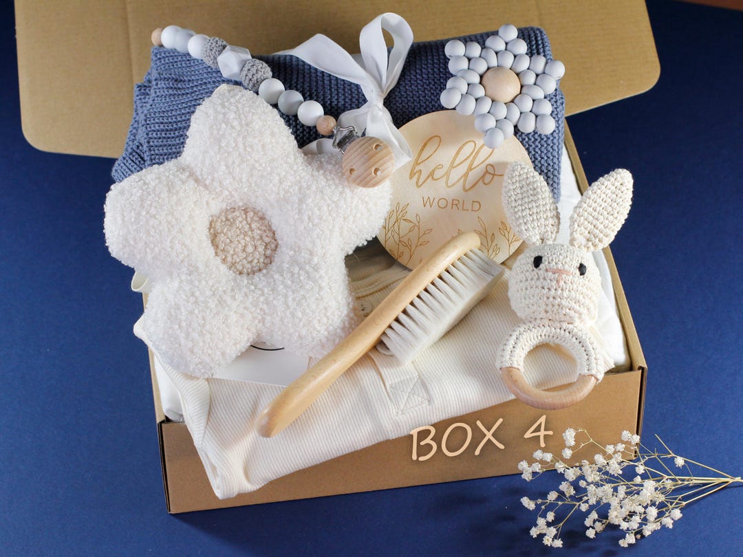 Cute | Unisex Gender Neutral Boy Girl Baby Gift Box | Baby Bodysuits ...