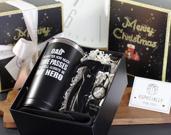 Conjunto de presente de Natal para ele, caixa de presente de agradecimento para homens, presente de pai do filho, presente de agradecimento, presente de aniversário para pai