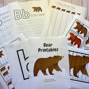 Preschool Bear Printable Activities