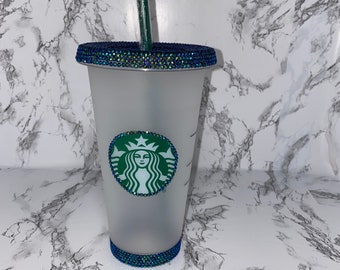 Crystal AB Rhinestone Starbucks Reusable Cold Cup (24 Oz) - Etsy