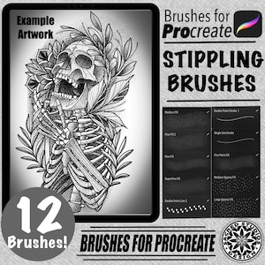 12 Stippling Brushes For Procreate!