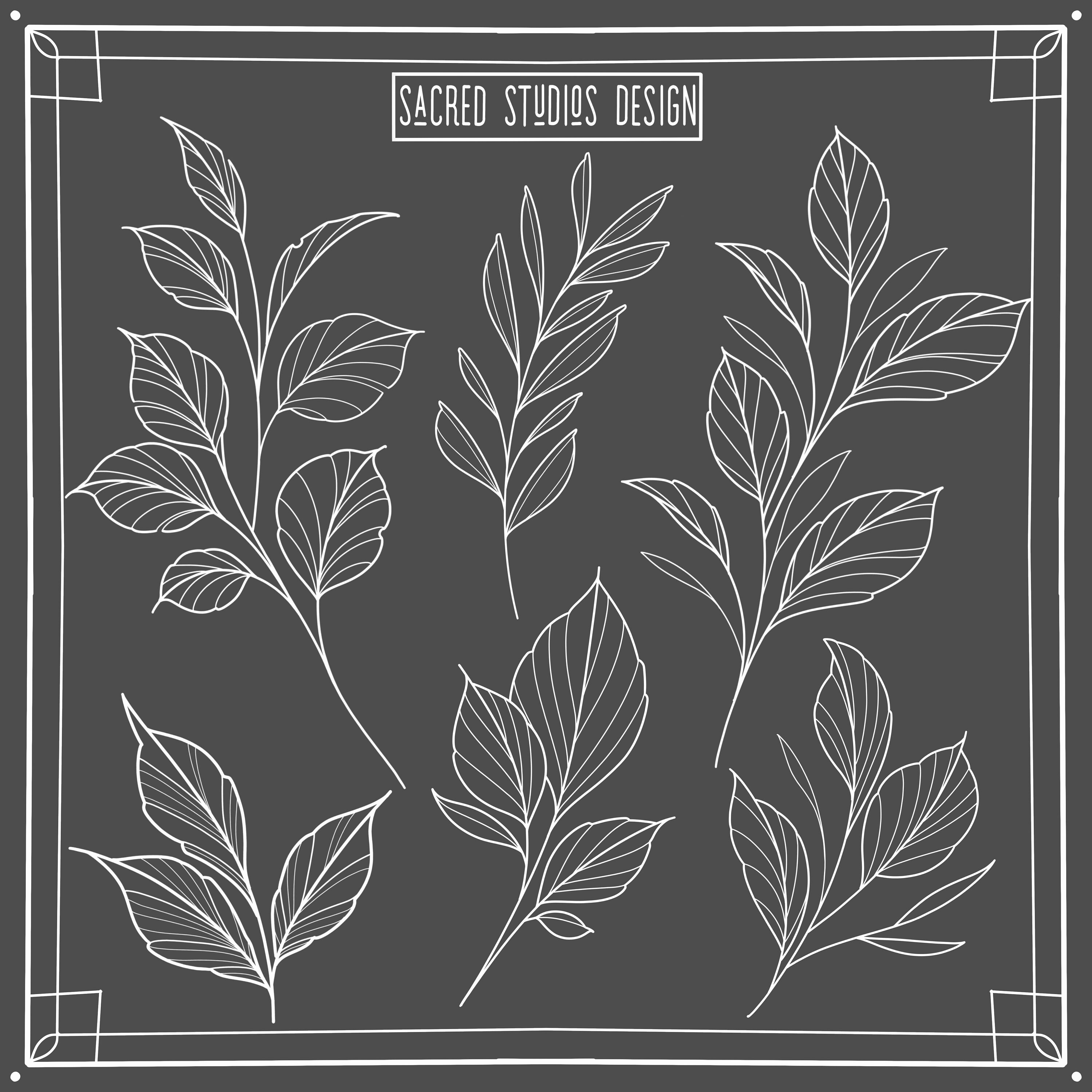 50 Leaf Design Brush Stamps for Procreate - Etsy