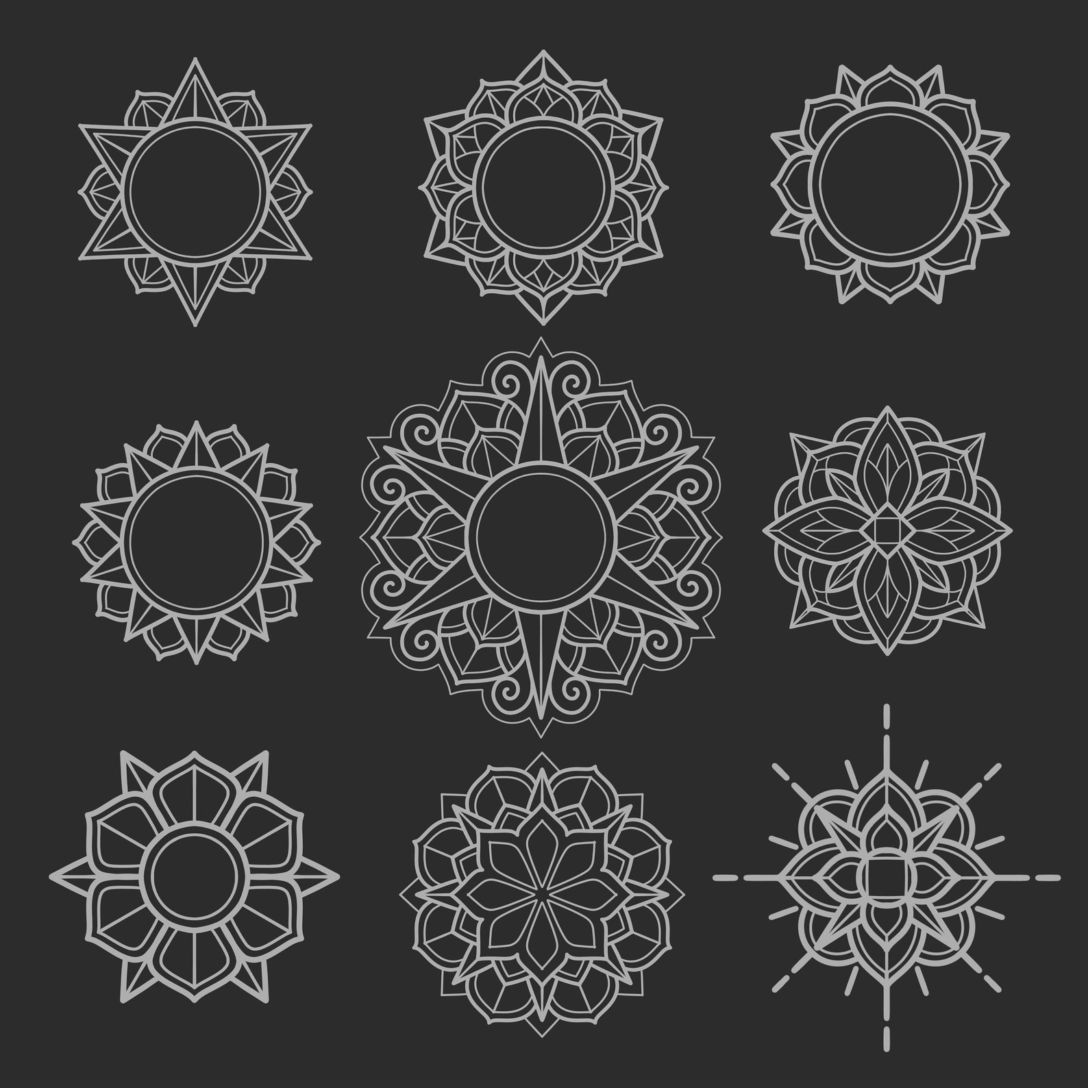 Mandala Brush Stamps for Procreate Over 50 Stamps - Etsy