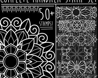 Mandala brush stamps for procreate over 50 stamps
