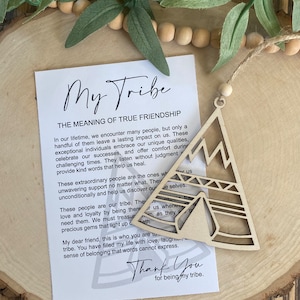 Verhaalkaartornament, mijn stamornament, vriendschapscadeau, tipi-ornament, cadeau voor een vriend, gepersonaliseerd ornament, gemaakt in de VS