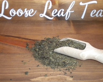 Amazing 'Marrakesh' Moroccan Mint Tea Spearmint & Gunpowder Green Loose Leaf Tea - Choose Your Quantity Bag or Jar