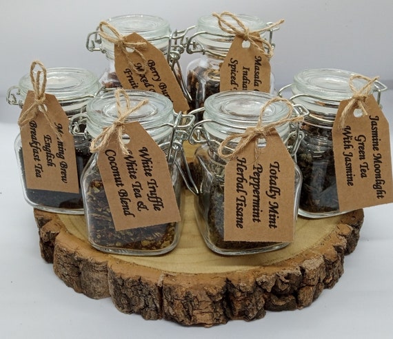 6 Loose Leaf Tea Sample Gift Box For Tea Lovers Regular or Caffeine Free