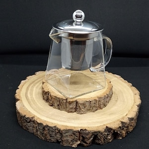 Elegancki i nowoczesny szklany dzbanek do herbaty Tower 1000 ml, 750 ml lub 350 ml z zaparzaczem Micro Mesh ze stali nierdzewnej + 2 próbki herbaty + ulotki z informacjami o herbacie