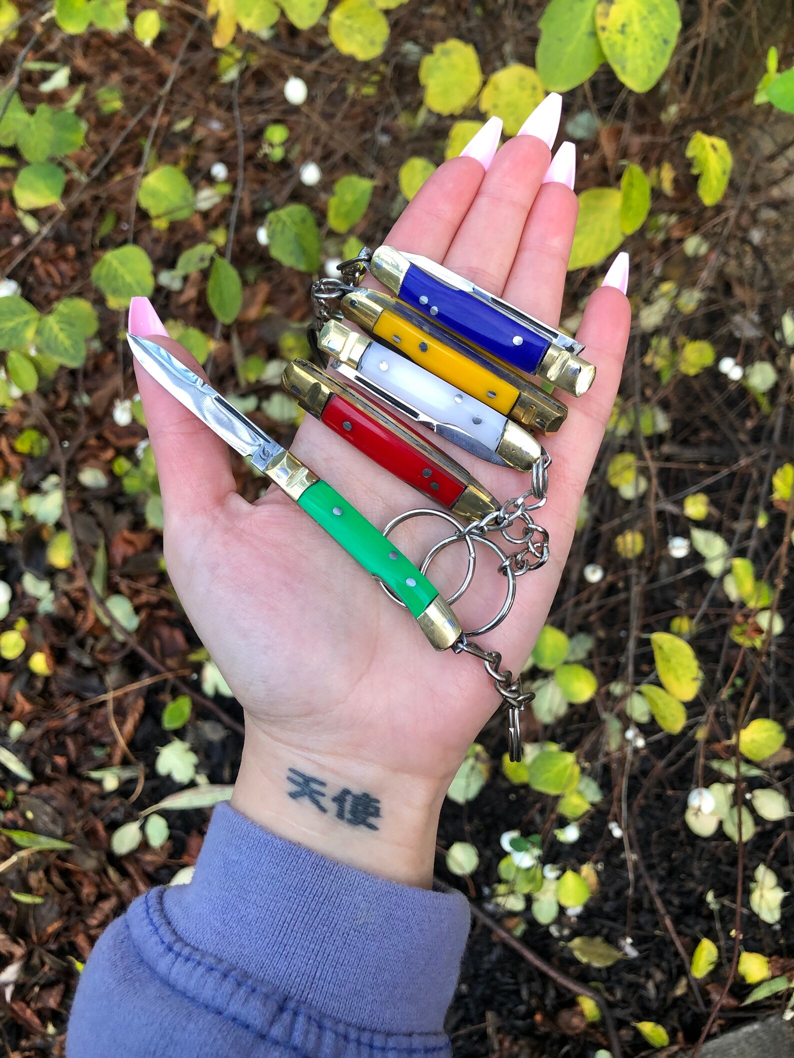 Mini Pocket Knife With Keychain Small Folding Knife Handmade Etsy