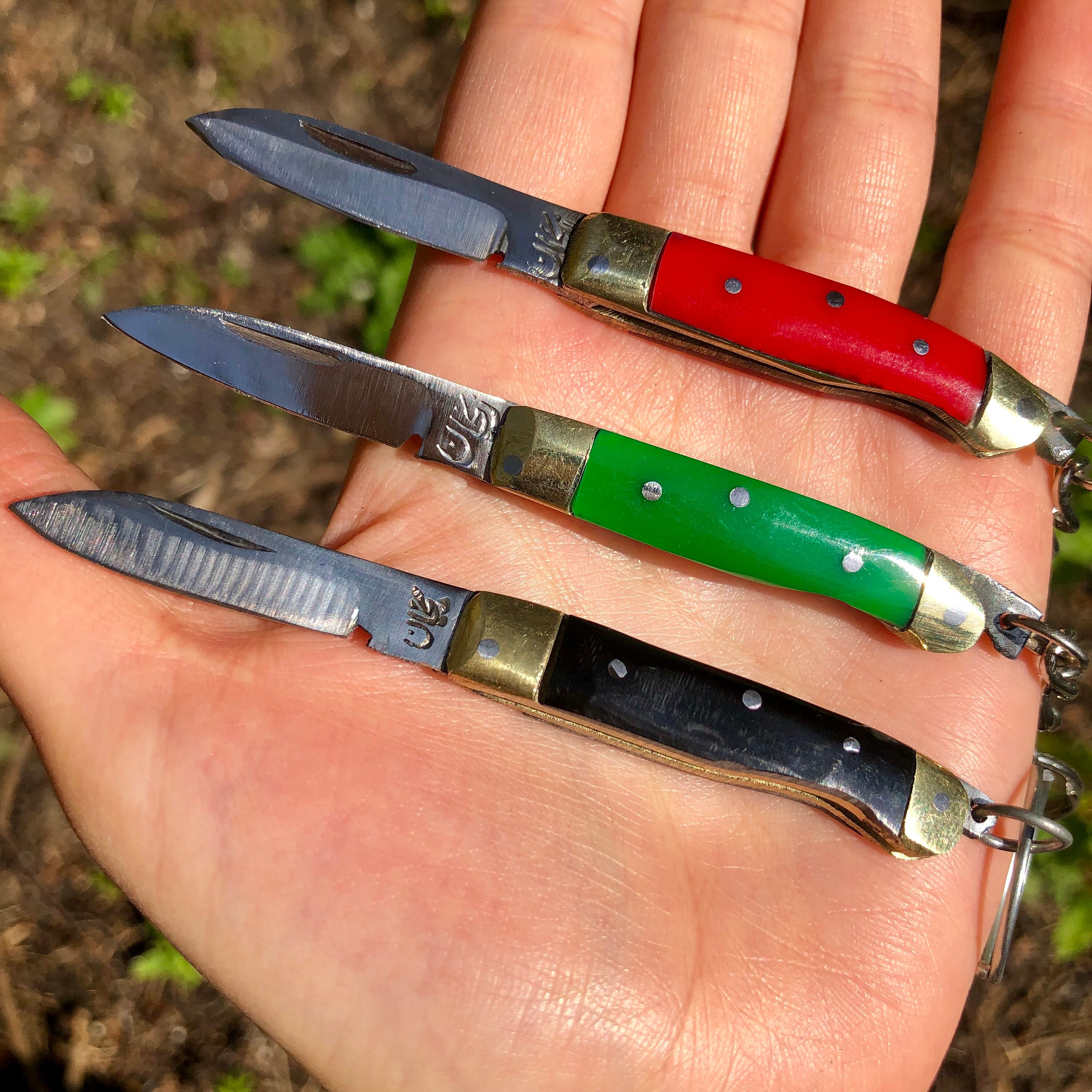 Mini sharp pocket knife with keychain Handmade small folding Etsy