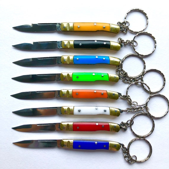 Mini navaja de bolsillo con llavero, Cuchillo plegable pequeño, Navaja  afilada hecha a mano con llavero, Cuchillo en miniatura regalo para él  /ella, Abrecartas -  México