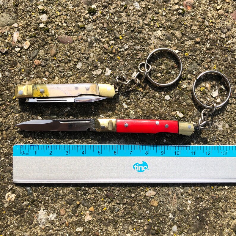 Mini Pocket Knife With Keychain Small Folding Knife Handmade Etsy