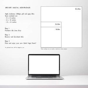 Digital download size of Desk Yoga Posters