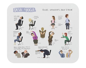 Desk Yoga Focus on Shoulders, Back and Neck Chair Yoga Office Yoga