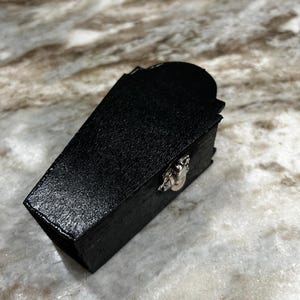 Coffin sized velvet ring box. Coffin ring box, two ring ring box Wedding and engagement. Gothic wedding. Proposal ring box Halloween wedding