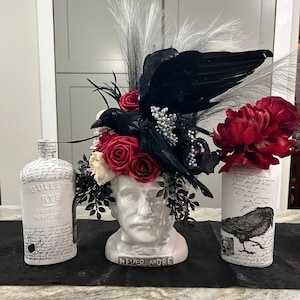 Edgar Allan Poe, Poe decor, Goth, The Raven, Nevermore, Poe, gothic decor, Poe decor The Raven Poem, gothic gifts, book lovers