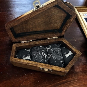 Coffin sized velvet ring box. Coffin ring box, two ring ring box Wedding and engagement. Gothic wedding. Proposal ring box Halloween wedding