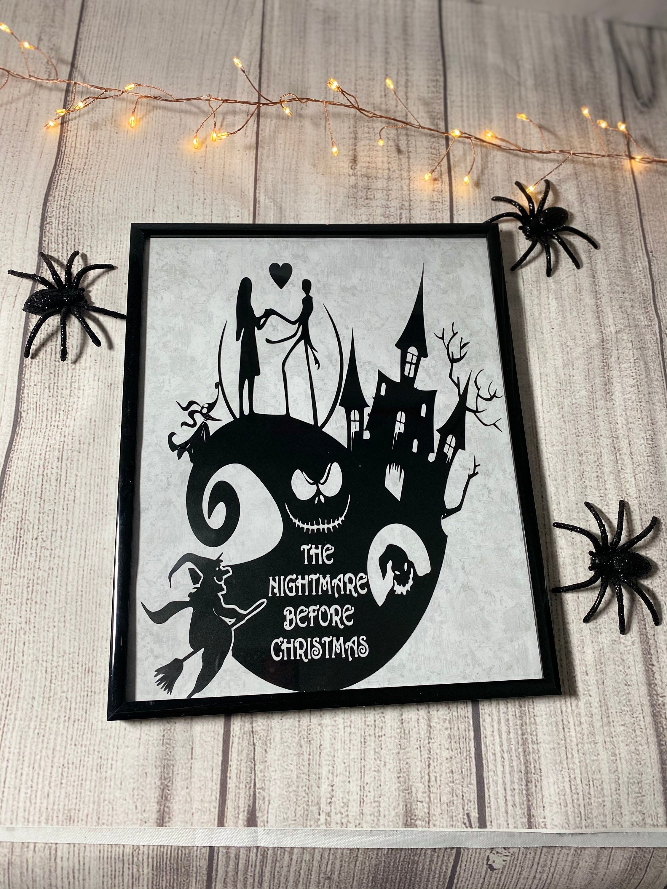 The nightmare before Christmas sign | Etsy