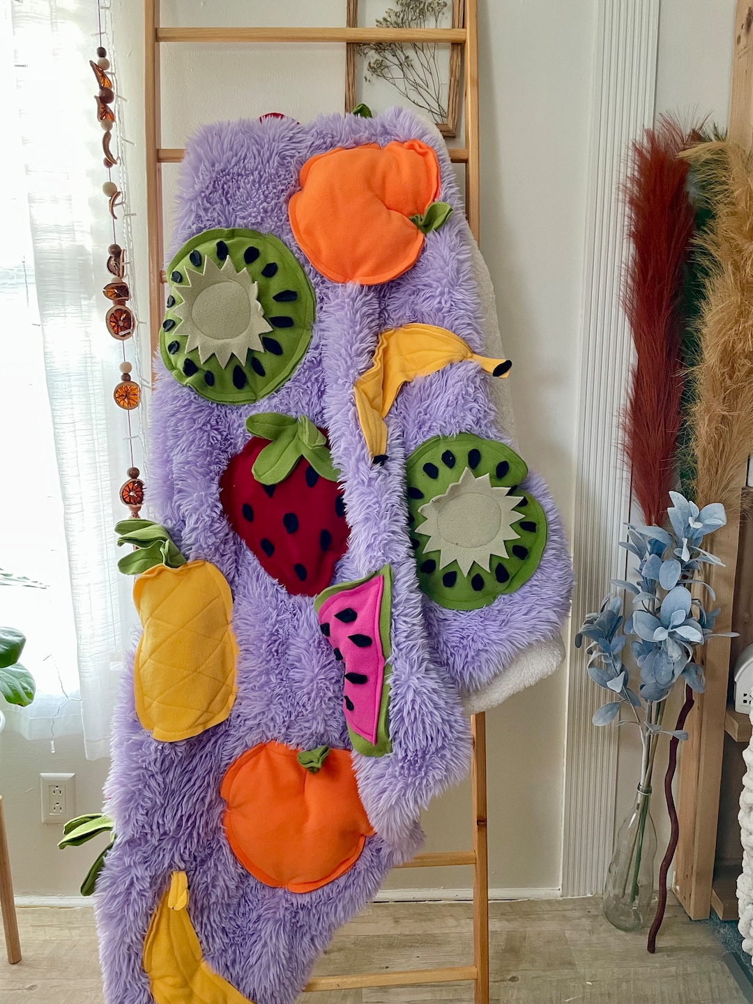 PRE ORDER Chunky Fruit Blanket, Throw, Fruit, Funky Blankets, Shaggy