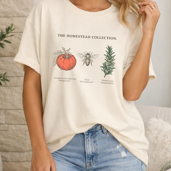 Homestead Farm Girl Nature T-Shirt | Rustic Country Farmhouse Tee | Country Girl Shirt | Rural Life Top | Gardening Comfort Colors