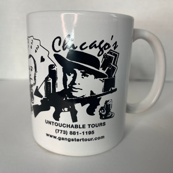 00's Vintage Chicago "Untouchables Tour" Souvenir Collectible  12 oz Mug  -  RARE