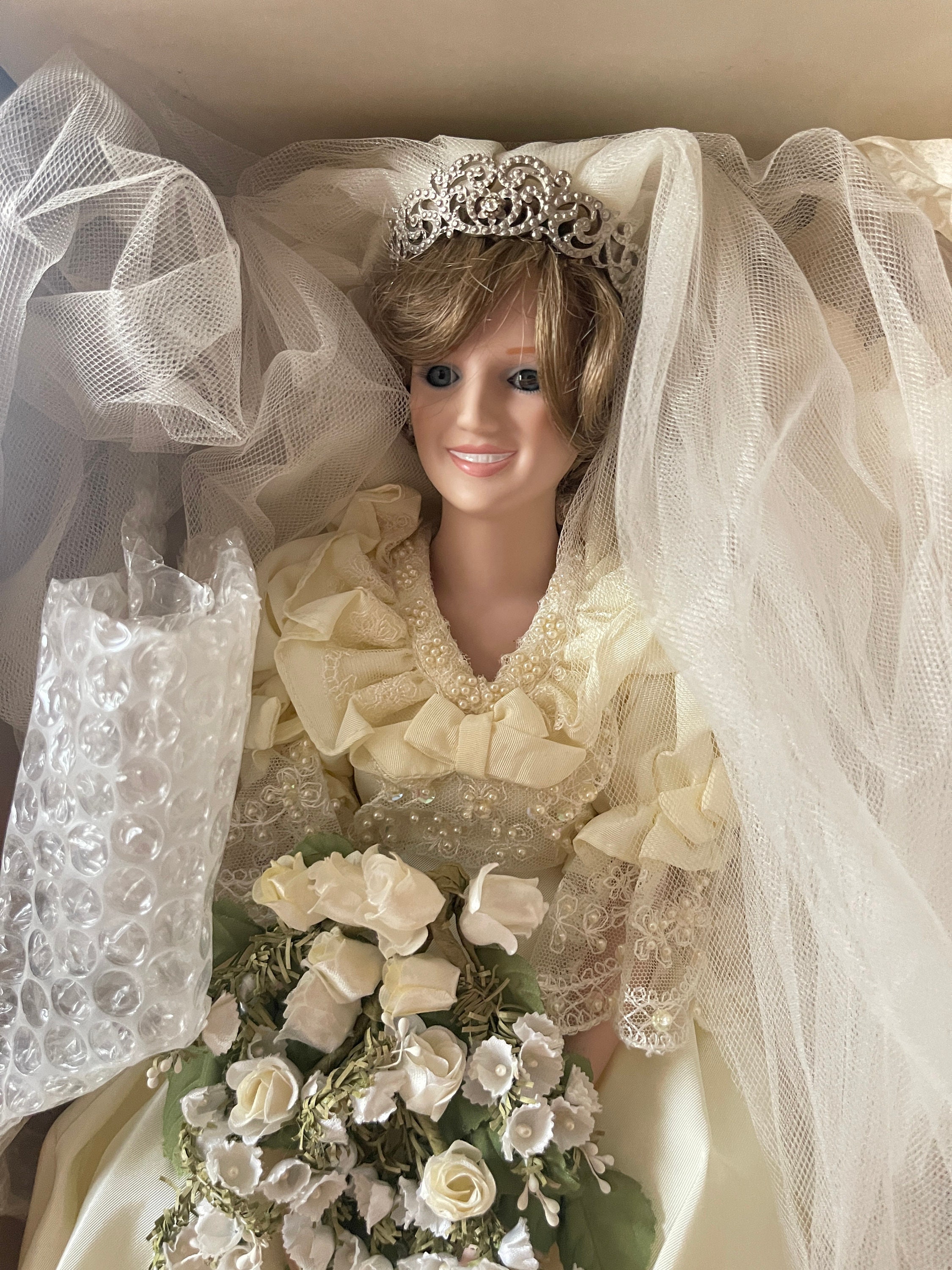 1987 DANBURY MINT Princess Diana Royal Wedding Bridal Doll 20 in ...