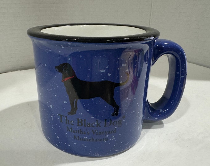 00's the Black Dog Martha's Vineyard Stoneware Ceramic Logo Mug With