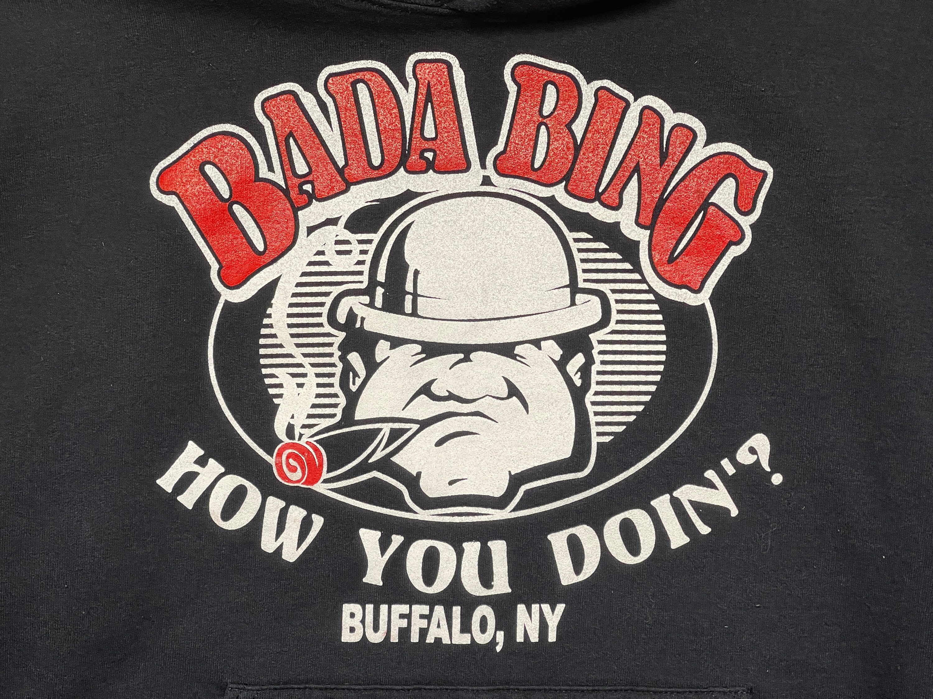 00's Vintage BADA BING Buffalo, NY Hooded Pullover Sweatshirt