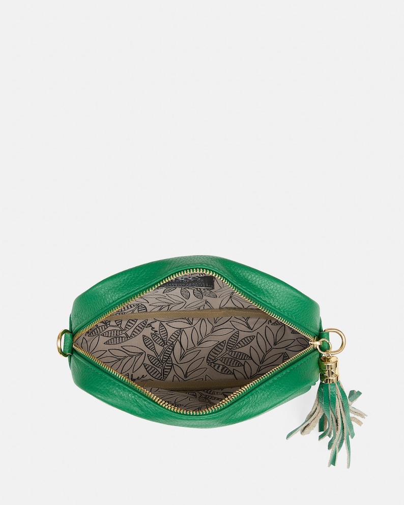 Maya Green - Leather Crossbody Bag