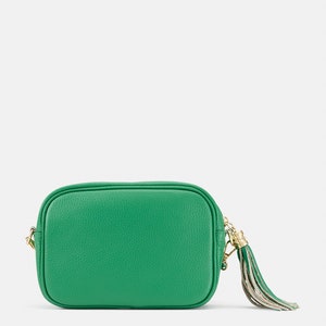 Maya Green - Leather Crossbody Bag