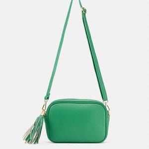Maya Green - Leather Crossbody Bag