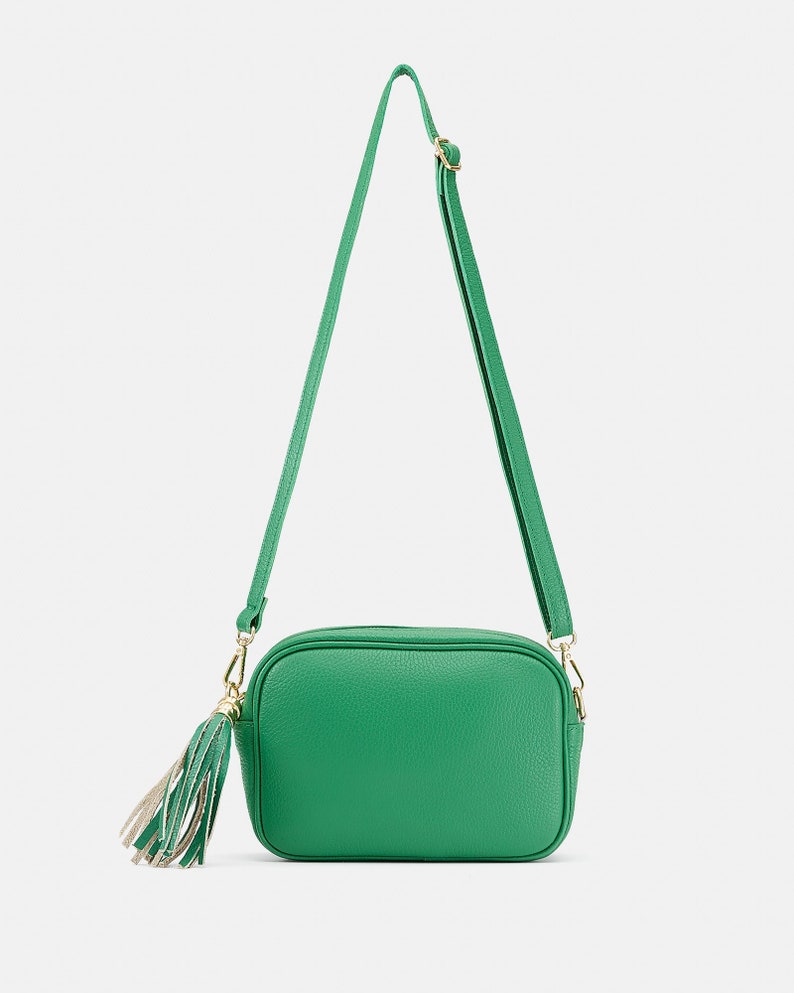 Maya Green - Leather Crossbody Bag