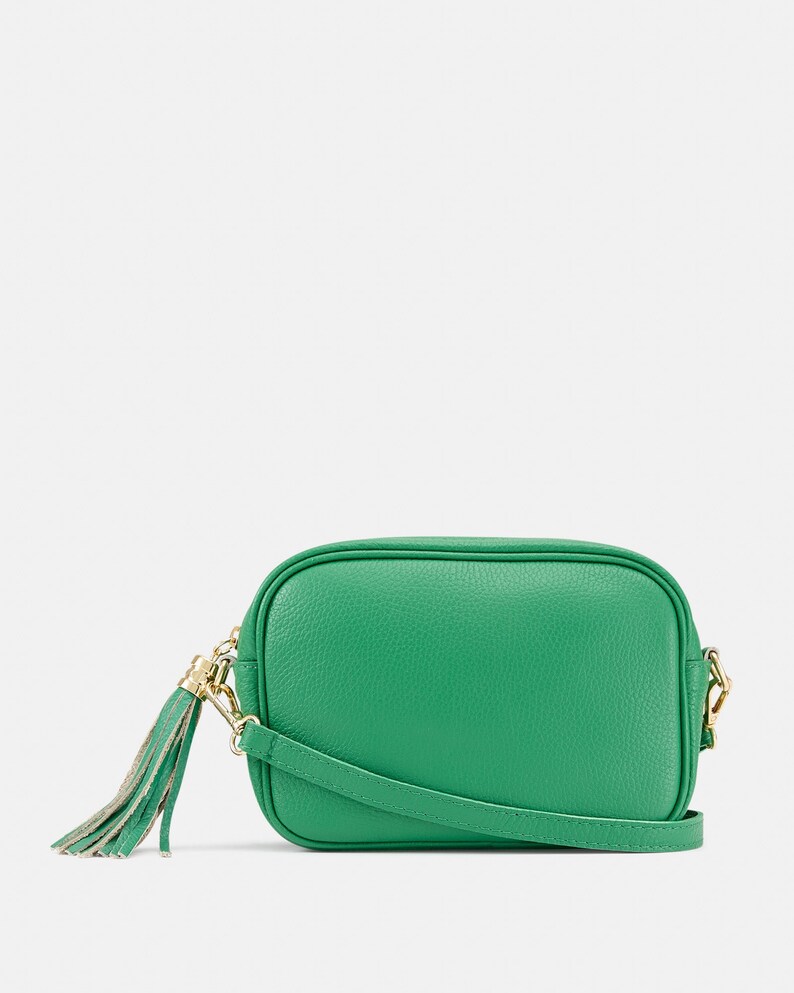 Maya Green - Leather Crossbody Bag