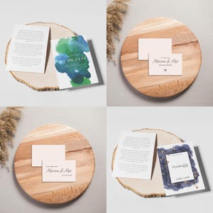 50 Save the Date Karten | A6 oder klein wie Gutscheine | Personalisierbar mit Wunschtext | Aquarell oder schwarz weiß | Sternzeichen