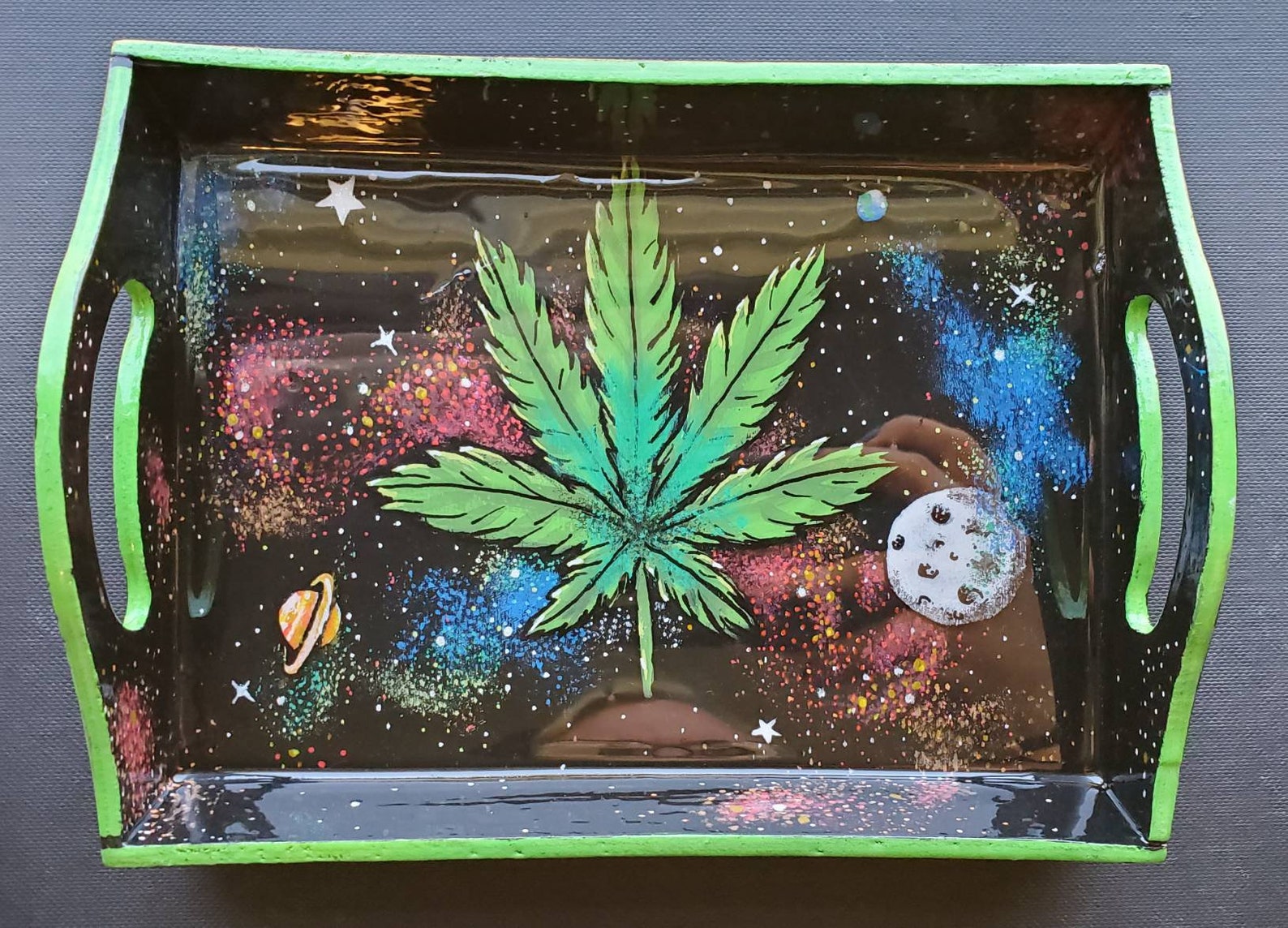 Custom painted trays rolling tray Etsy
