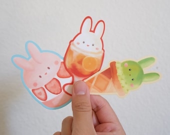 Cozy Bunny Café Sticker| Kawaii Food Sticker | journal stickers